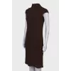 Sleeveless alpaca dress