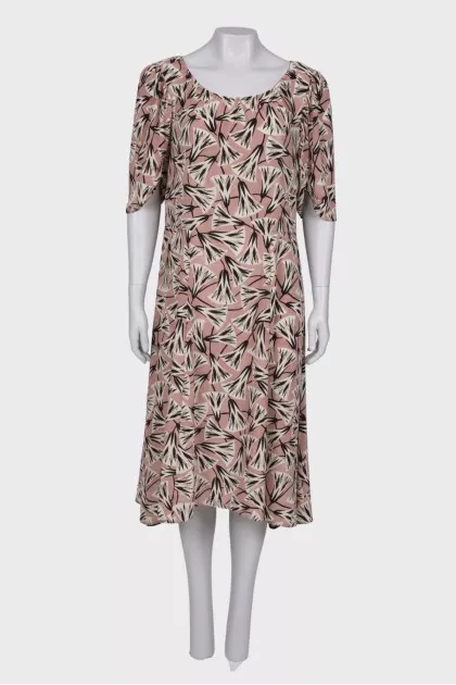 Printed silk dress