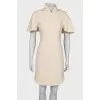 White dress with cape sleeves