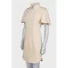 White dress with cape sleeves