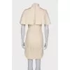 White dress with cape sleeves