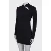 Black dress with a slit on chest