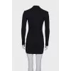 Black dress with a slit on chest