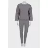 Wool suit with inside-out effect