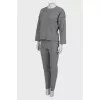 Wool suit with inside-out effect