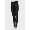 Leggings with metallic rhinestones