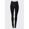 Tights with knitted inserts, with a tag