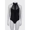 Polka dot translucent bodysuit