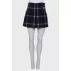Navy check shorts