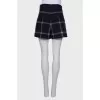 Navy check shorts