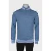 Men's long sleeve cashmere polo