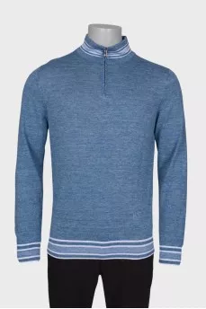 Men's long sleeve cashmere polo