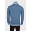 Men's long sleeve cashmere polo