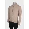 Men's wool sweater with a zip