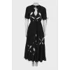 Notched maxi dress with tag
