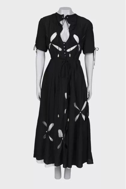 Notched maxi dress with tag