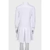 White dress with sequins at the collar