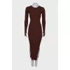 Brown dress with slit