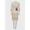 Lace dress with embroidery