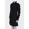 Black dress with ruffled sleeves