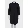 Wool shirt dress with pocket