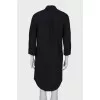 Wool shirt dress with pocket
