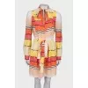 Silk dress with belt