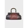 Bag with wooden handles