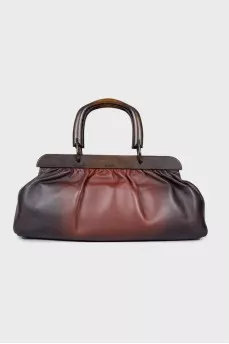 Bag with wooden handles