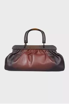 Bag with wooden handles
