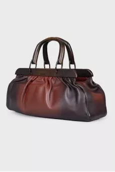 Bag with wooden handles