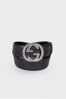 Signature leather belt