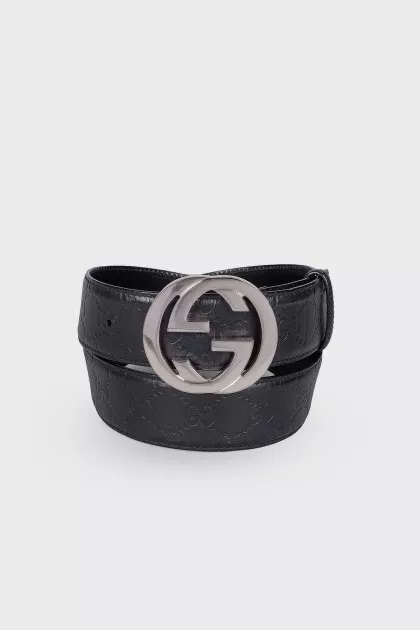 Signature leather belt