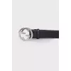 Signature leather belt
