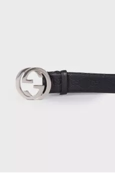 Signature leather belt