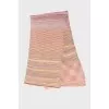 Pink striped scarf