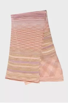 Pink striped scarf