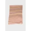 Pink striped scarf
