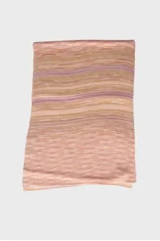 Pink striped scarf
