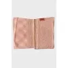 Pink striped scarf