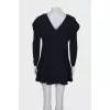 Navy blue puff sleeve dress