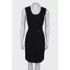 Wool dress with inside-out effect