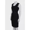 Wool dress with inside-out effect