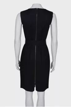 Wool dress with inside-out effect