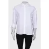 White shirt with tie cuffs
