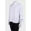 White shirt with tie cuffs