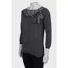 Wool jumper with bow
