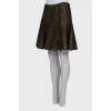 Pleated skirt with mesh