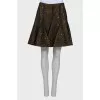 Pleated skirt with mesh