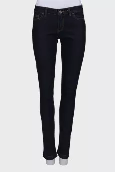 Navy blue straight fit jeans